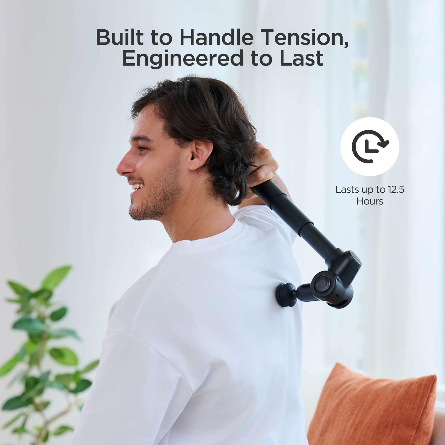 MYTREX Rebive EX FIT Pistolet de Massage Musculaire Noir avec 6 Niveaux d'Intensité et 5 Têtes Interchangeables. Appareil Électrique Professionnel pour Soulagement Musculaire Profond