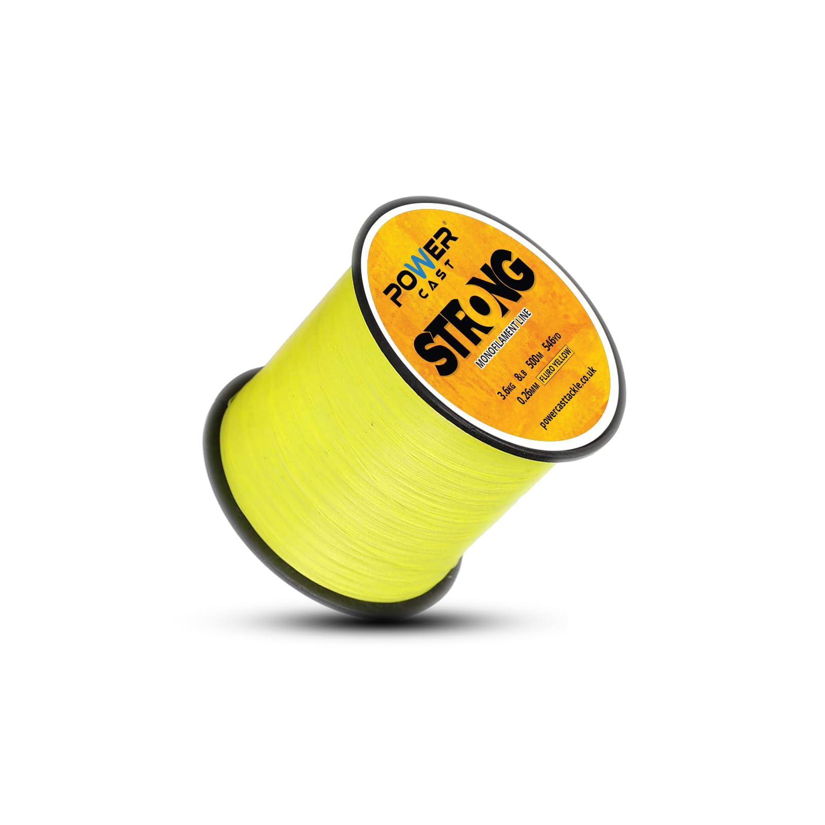 Strong Monofilament Fishing Line (Fluro-Yellow, 3.6kg/8lb - 500m/546yd - 0.26mm)
