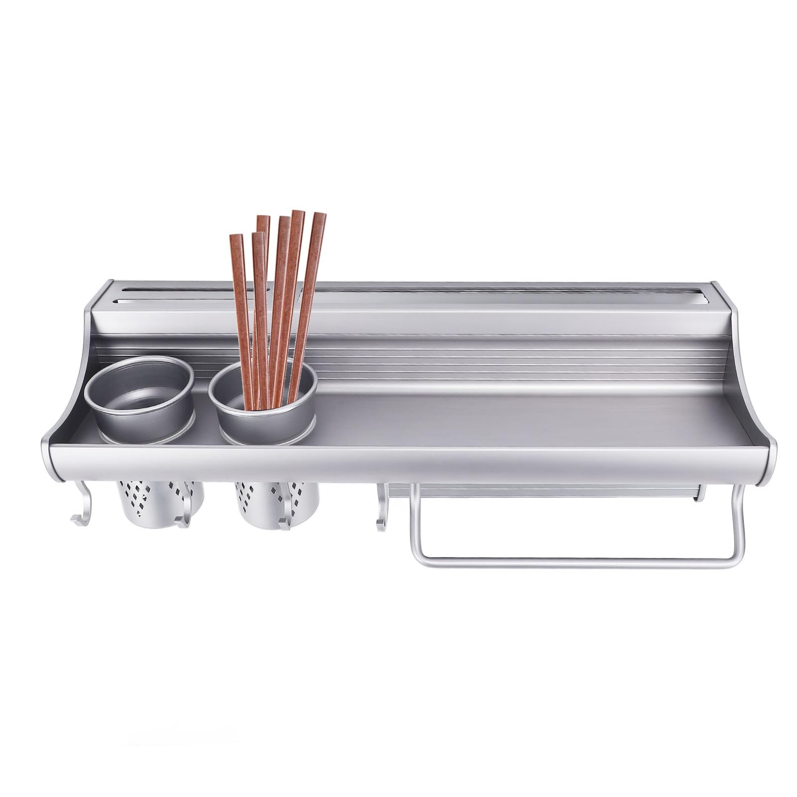 Organizer kuchenny naścienny stojak do przechowywania ze stopu aluminium wielofunkcyjny organizer na przyprawy kuchenne do przechowywania