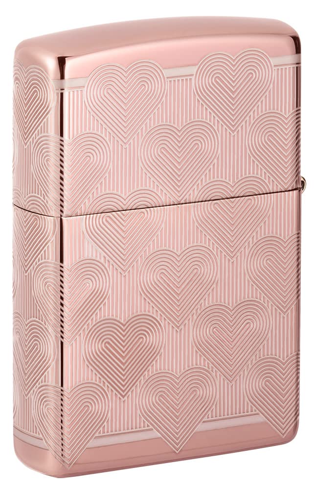 Zippo Pink Heart 49811 Lighter Windproof Refillable Metal Made