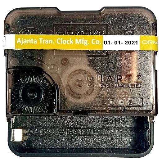 A-janta Mfg. Plastic Battery Operated Ticking Analog Wall Clock Movement Machine, Black (YKSCM-08)-image-43