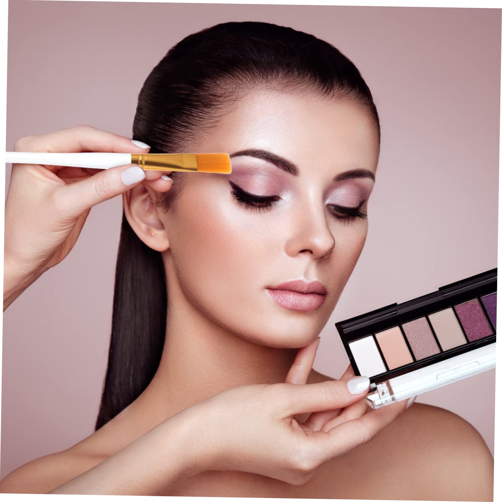 AUTSUPPL 16pc Fan Facial Brush Set for Facials Face Mask Applicator Tool Highlighter Brush Makeup