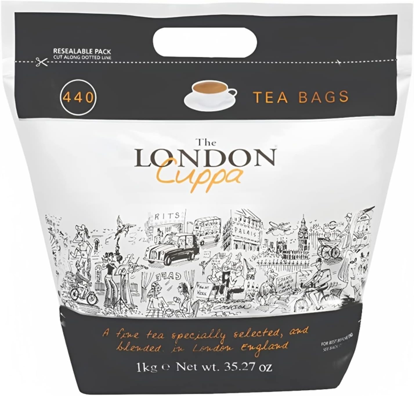 London Cuppa English Breakfast Tea | 440 Bags | Premium Black, Full-Bodied British Tea