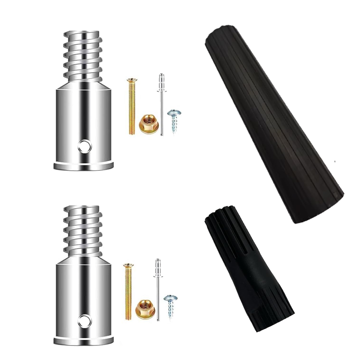 Squeegee Pole Adapte,Threaded Tip Replacement for a Tapered Handle Window Squeegee Adaptor- Change The Threaded Tip to A Standard Friction Taper Fit