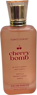 SAINT CLOUD Cherry Bomb Eau De Parfum Spray With Notes Black Cherry, Red Poppy, Vanilla, abrown Sugar, Amber 3.4 fl oz / 100 ml unboxed