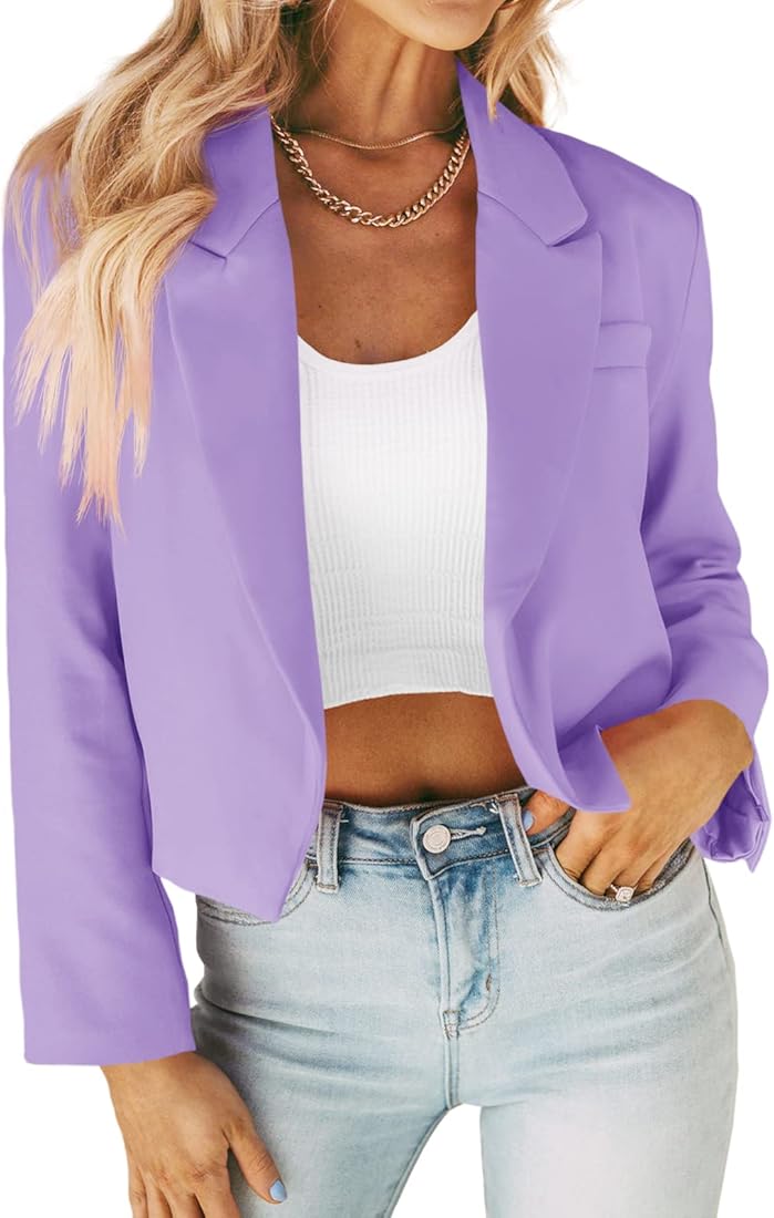 Crop purple blazer Clearance