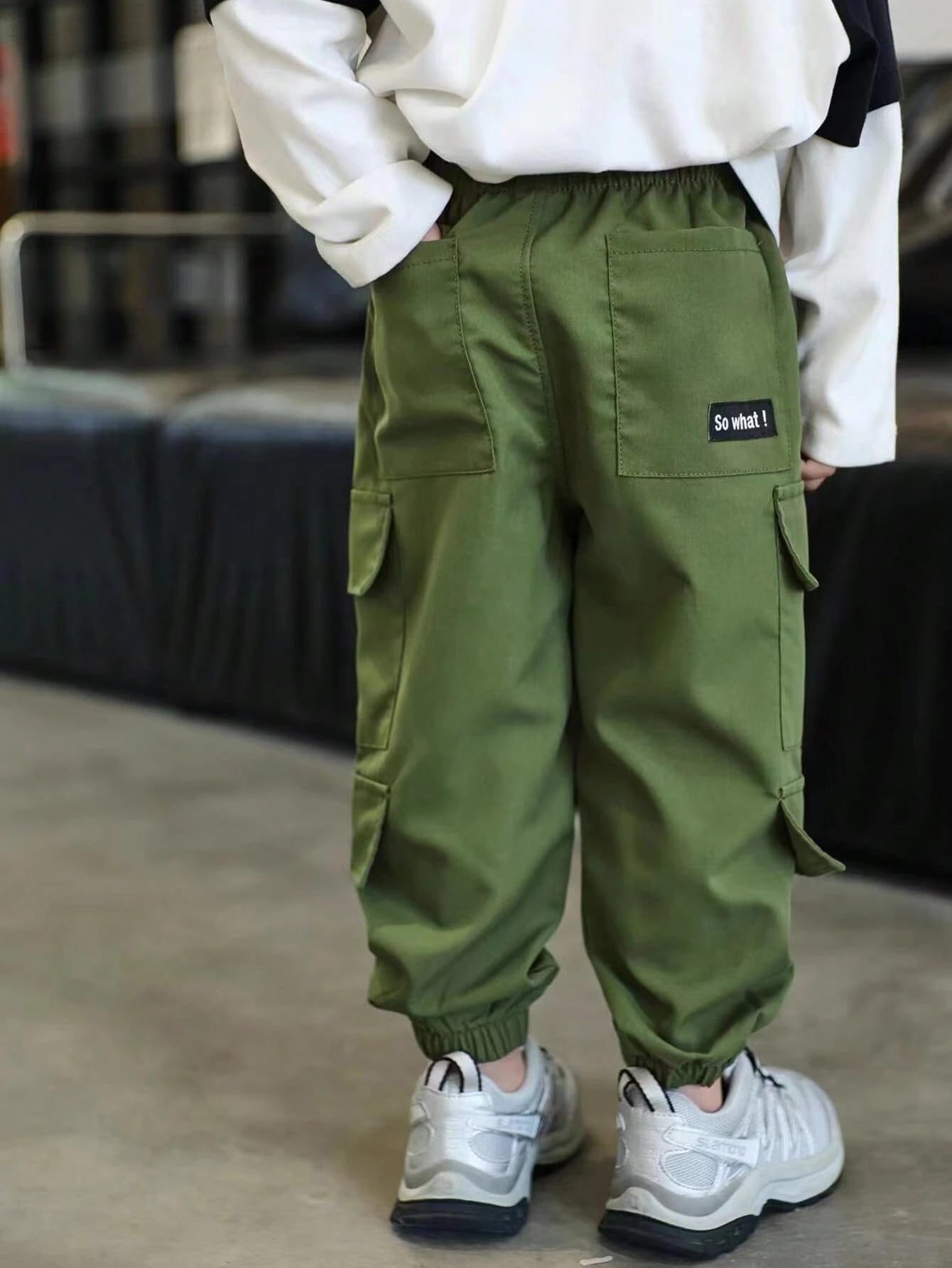 TAGAS Cargohose für Jungen und Jungen, Seitentasche, Cargohose, normale schmale Cargohose für Kinder, entspannte Hose, Hose für Jungen, lockere bequeme Cargohose, Jungen-Jogger