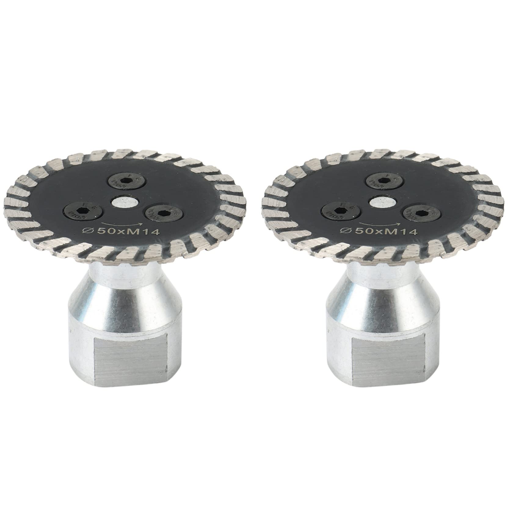 2X 50mm M14-Diamantsäge mit abnehmbarer Gravier- und Trennscheibe, Geeignet für Granitsandstein und Beton