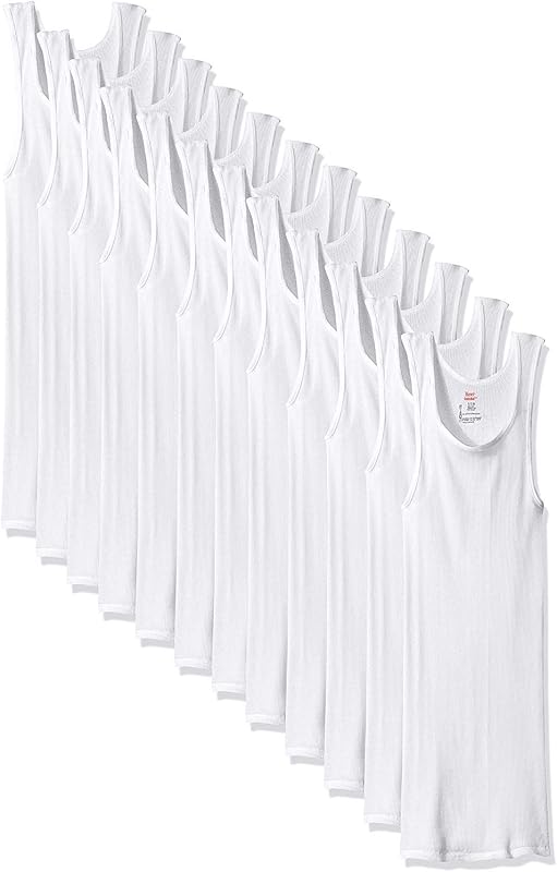 Pack de 12 camisetas Hanes sin mangas de algodón para hombre