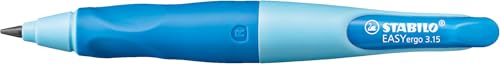 STABILO EASYergo 3.15 - Lápiz de escritura a mano para diestros, color azul claro/azul oscuro