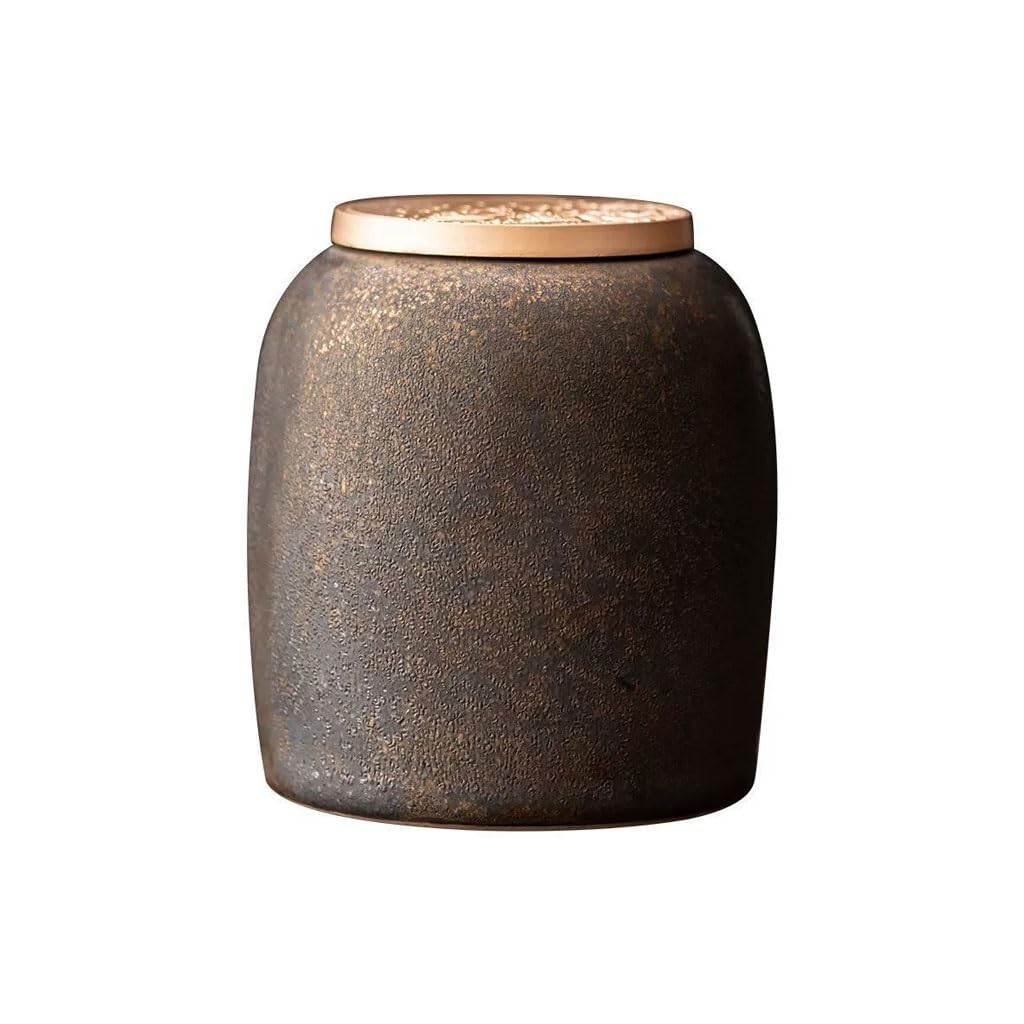 ENGENDER Tea Storage Jar Chinese Ceramic Portable Tea Cans For Home Kitchen Sealed Storage