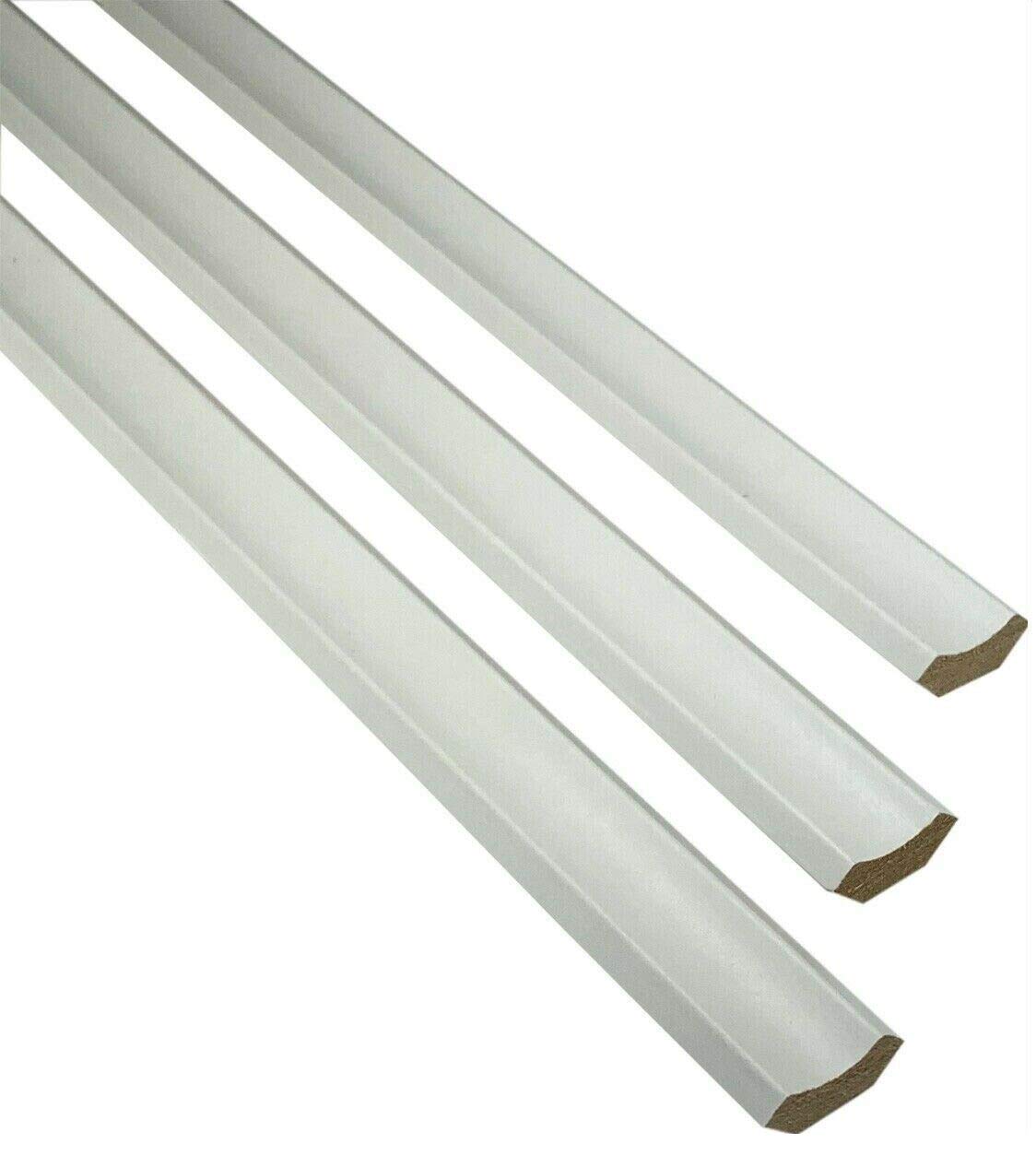 10 x 1.2m - White Edging For All Types Of Flooring - Wood - Laminate - LVT - Floor Beading Scotia/Skirting - 1.2m Lengths - Floor Edging Strip