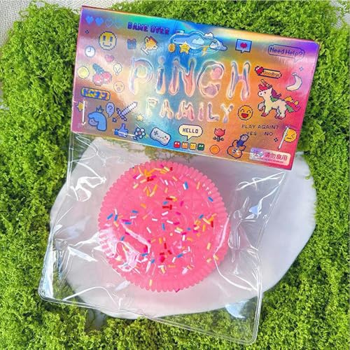 YEWCEP 2 Stück Taba Squishy, Squishy Toy, Squishy Für Oreo, Keks-Stressabbau-Spielzeug, Quetsch Spielzeug, Antistress Spielzeug, Anti Stress Spielzeug, Fufu Squishy (Schwarz+ Rosa)
