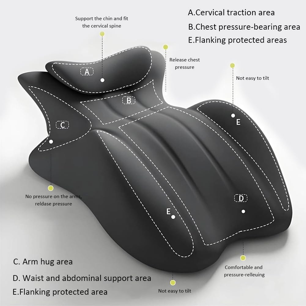 Cuscino, cuscino a coppia con inclinazione di 27°, perfetto per la postura, con imbottitura in memory foam e cotone a cuneo per adattarsi all'anca con supporto per la vita e il collo per tutte