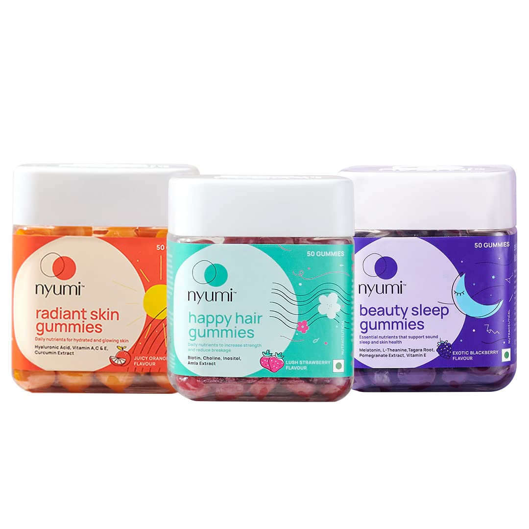 Nyumi Gummies For Hydrated & Glowing Skin with Vitamin C, To increase Hair Strength & Reduce Breakage with Biotin, Support Sound Sleep & Skin Health with Melatonin, Combo Pack of 150 Gummies (B0B3FMDQDQ) Amazon Price History, Amazon Price Tracker