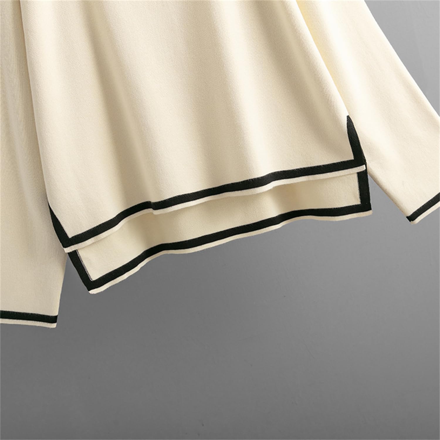 Conjunto de chándal de punto para mujer, conjunto de 2 piezas, conjunto de chándal de punto, suéter de punto, pantalones de pierna ancha, conjunto de ropa de descanso de moda, traje de