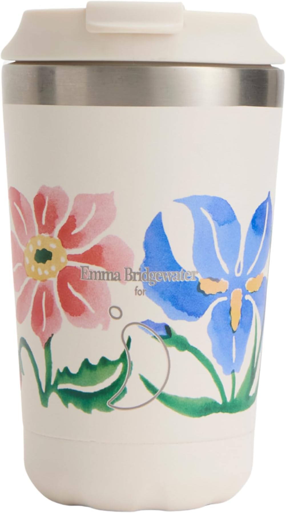 Original Coffee Cup - Thermal Travel Mug For Cold & Hot Drinks - Reusable Cups with Lids - Double Walled Vacuum Insulated Mug - Stainless Steel - 340ml - Spring Flowers