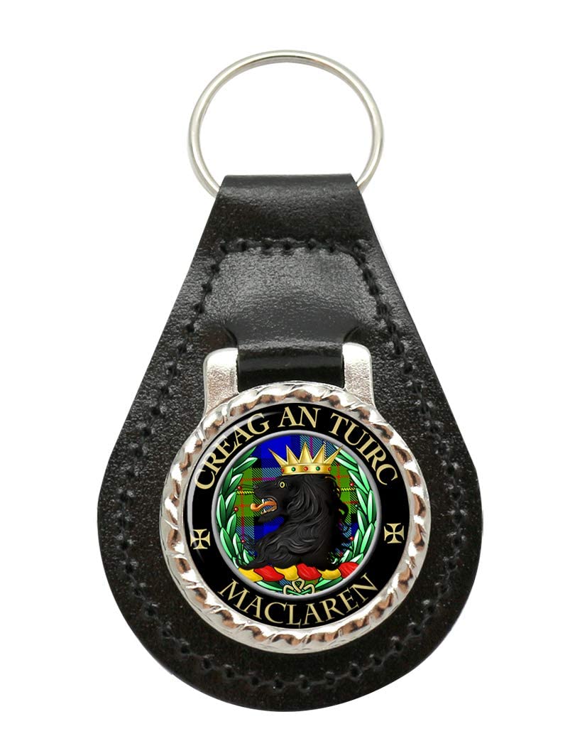 Giftshop UK Maclaren Scottish Clan Leather Key Fob