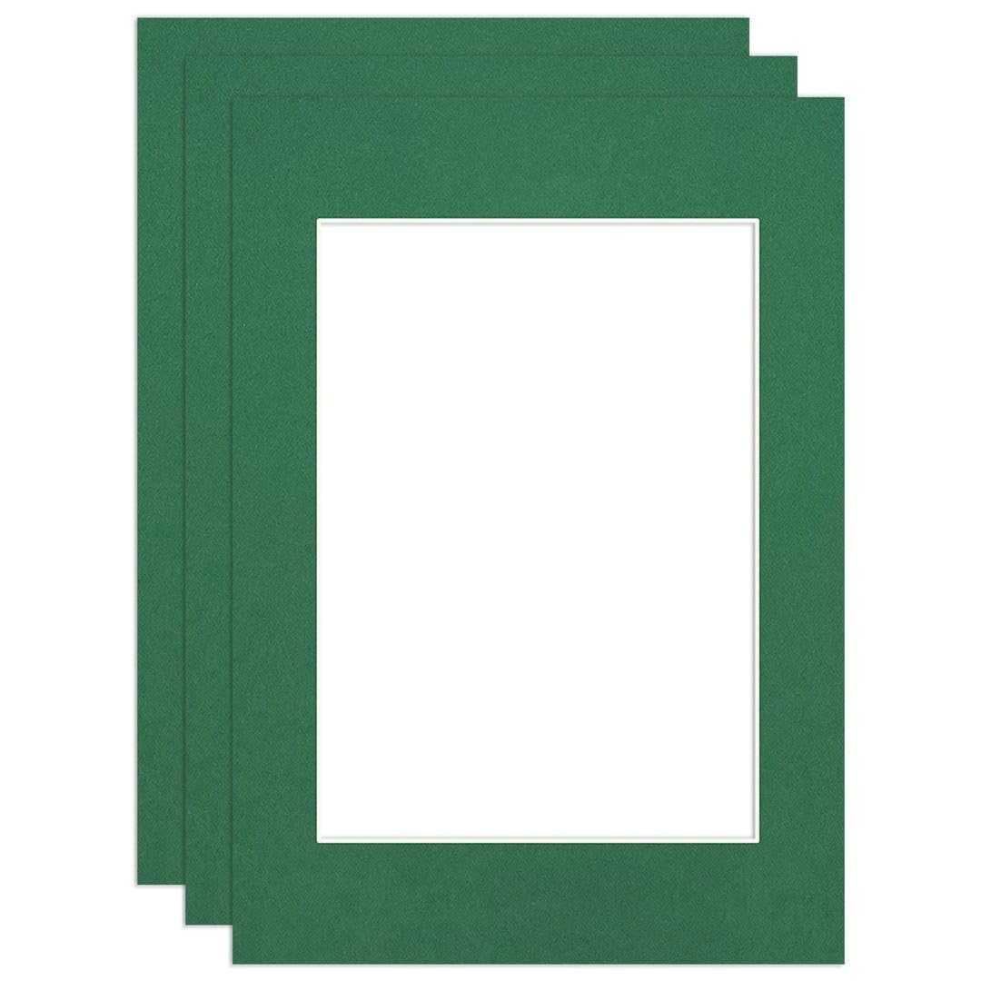 Procut Global A1 Emerald Picture Mounts to Fit A2 Aperture - Precision Cut Cardboard Photo Mount - Ideal for Frames, Prints, Artwork & Certificates - Sizes & Colours Available - 3 Pack โ image 1