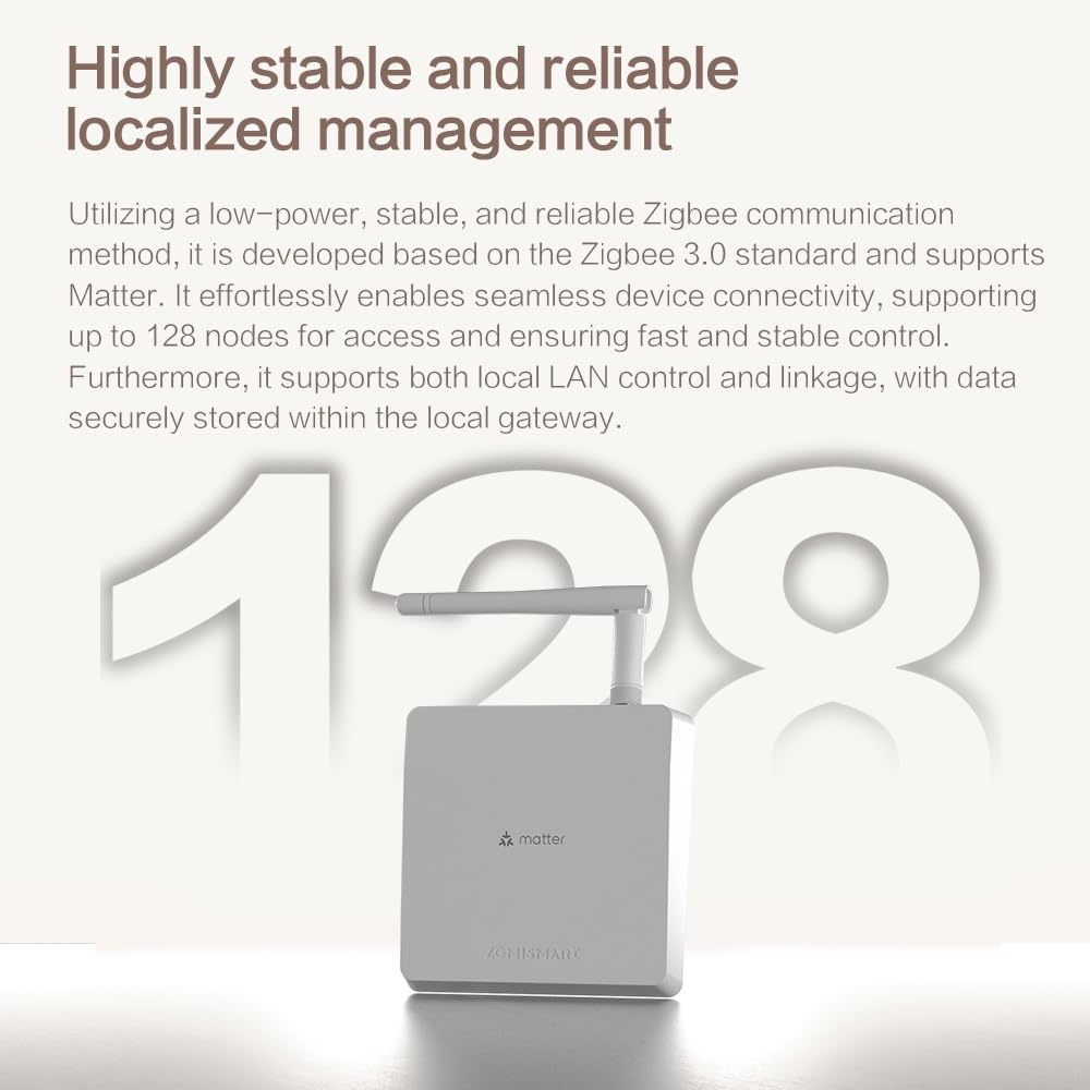 Matter M6 Zigbee Antena Hub Soporte Linkage Tuya Zigbee Senor To Matter APP como HomeKit Home App Siri Bridge Gateway Homepod Need (Matter Hub)