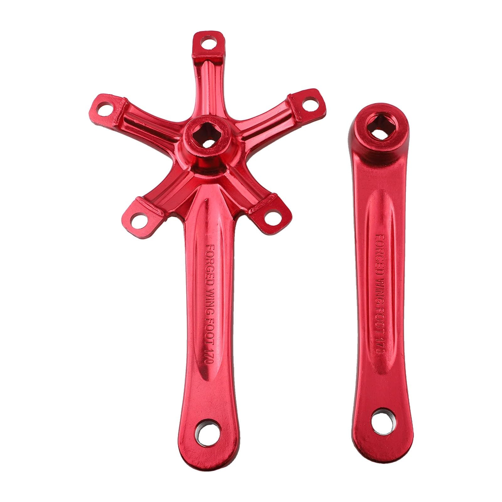 Pédalier de vélo 170 mm 130 BCD en aluminium CNC rouge pour remplacer vos manivelles