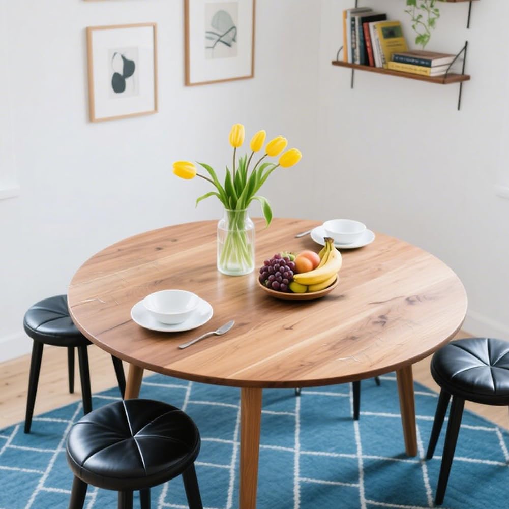 Nappe De Table Ronde élastique Pour Jardin, Imperméable, Antidérapante, Avec Bande élastique Pour Décoration De Table De Cuisine, Jardin, Extérieur