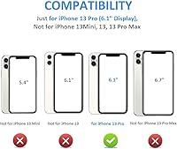Vista 2 de ONETOP - Funda tipo cartera compatible con iPhone 13 Pro con soporte para tarjetas, funda de piel sintética con ranuras para tarjetas, doble cierre