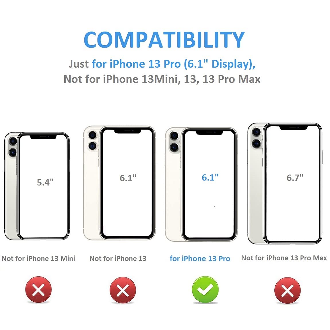 Onetop Compatible with iPhone 13 Pro Wallet Case with Card Holder, PU Leather Kickstand Card Slots Case, Double Magnetic Clasp Durable Shockproof Cover 6.1 Inch(Green)