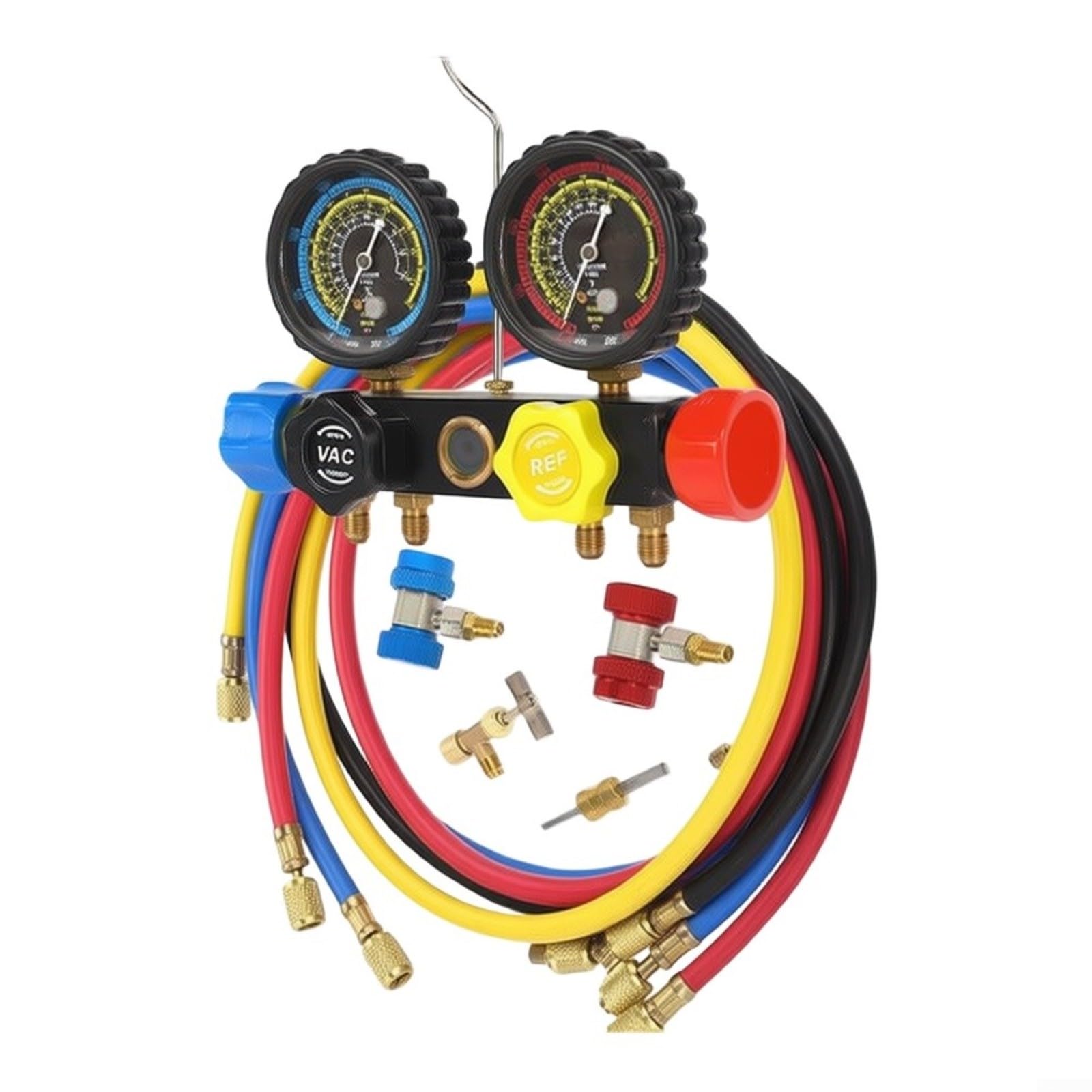 Lot de 4 manomètres de collecteur pour R22 R134A R410A