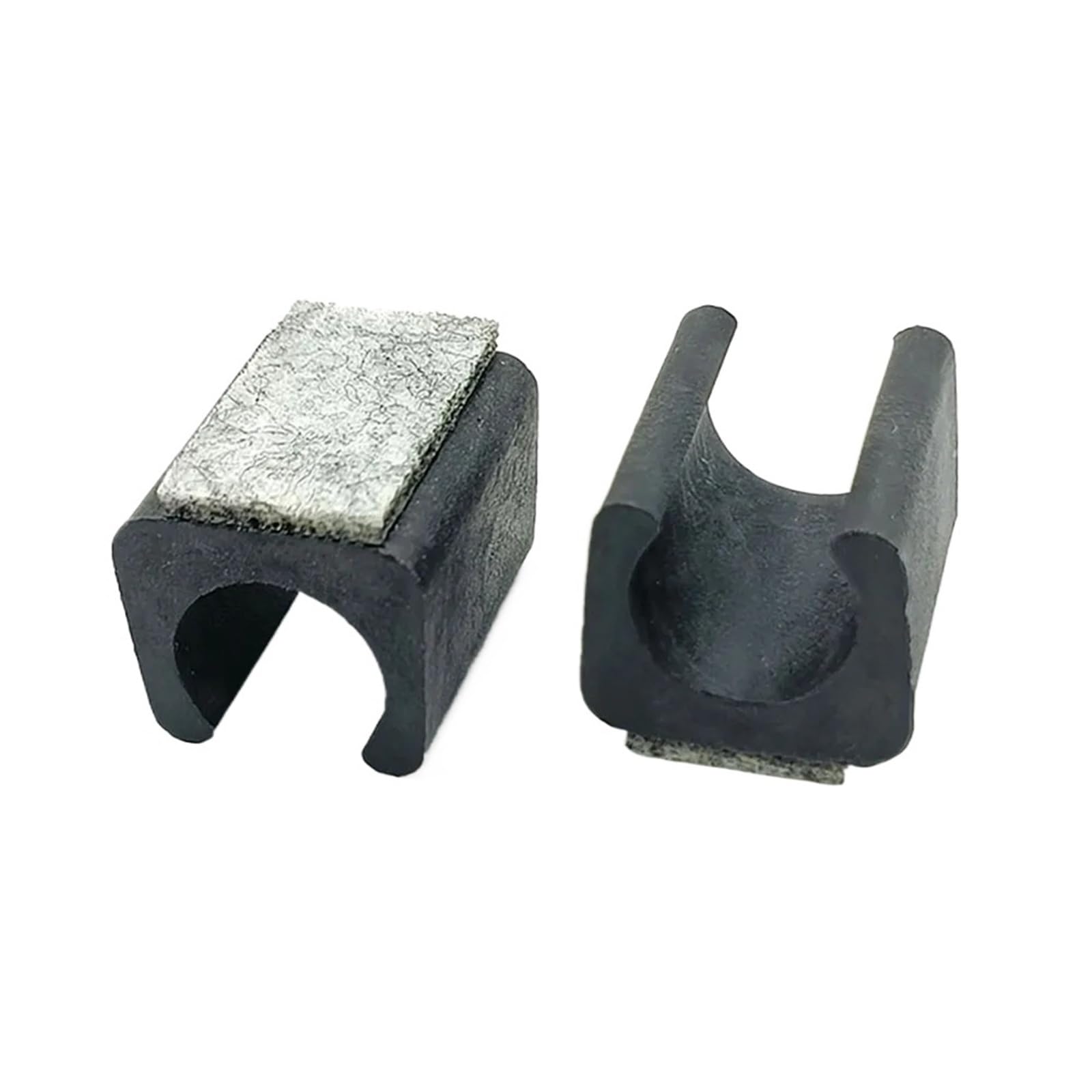 Fieltro Adhesivo Almohadillas for pies de Muebles Fundas for Patas sillas | Tapas de abrazaderas de tubo de protección de piso en forma de U antideslizantes de plástico de fieltro(25mm-Black,24 Pcs)