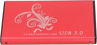 2.5" External Hard Drive Enclosure, SATA to USB 3.0 Tool Free HDD Enclosure, 4TB 5Gbps Transmission Plug and Play HDD Enclosure for Laptop Desktop(Red)