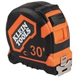Klein Tools 9230 Tape Measure&comma; Heavy-Duty Measuring Tape with 30-Foot Double-Hook Double-Sided Nylon Reinforced Blade&comma; with Metal Belt Clip