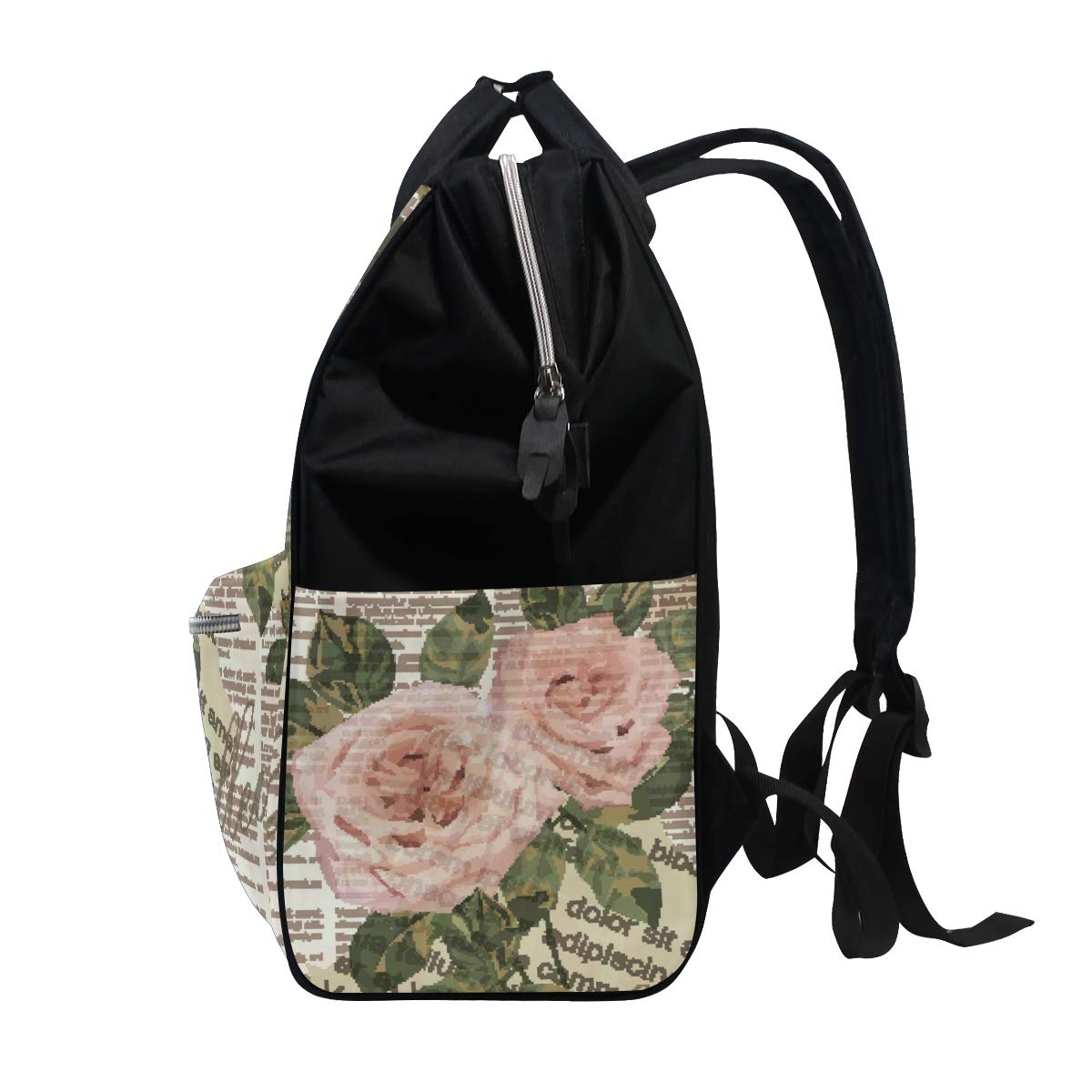 Zeitungstasche mit Blumenmuster, große Kapazität, multifunktionale Reisetasche für Mütter und Frauen