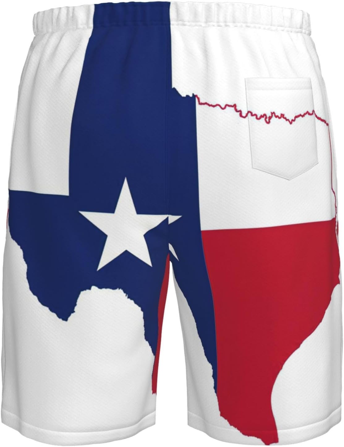 Mens Texas State Flag Map Print Beach Shorts,Casual Summer Shorts for Men,Quick Dry Polyester
