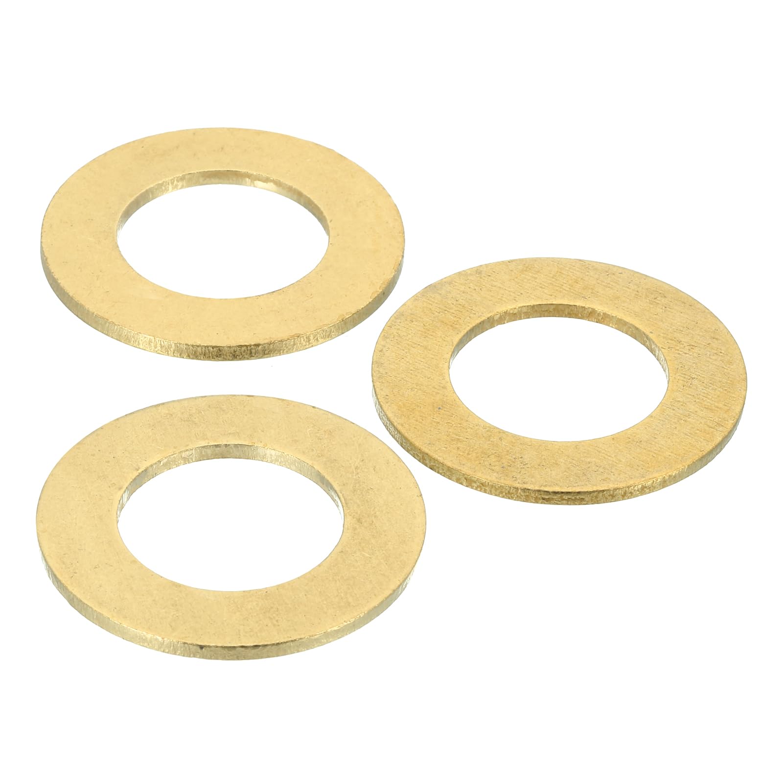 MECCANIXITY 3 Pack Brass Flat Washer, M22 Copper Washers Crush Washer Kit Assortment, 22mm ID, 38mm OD, 2mm Thick for Bolts Screws Machinery Repair,