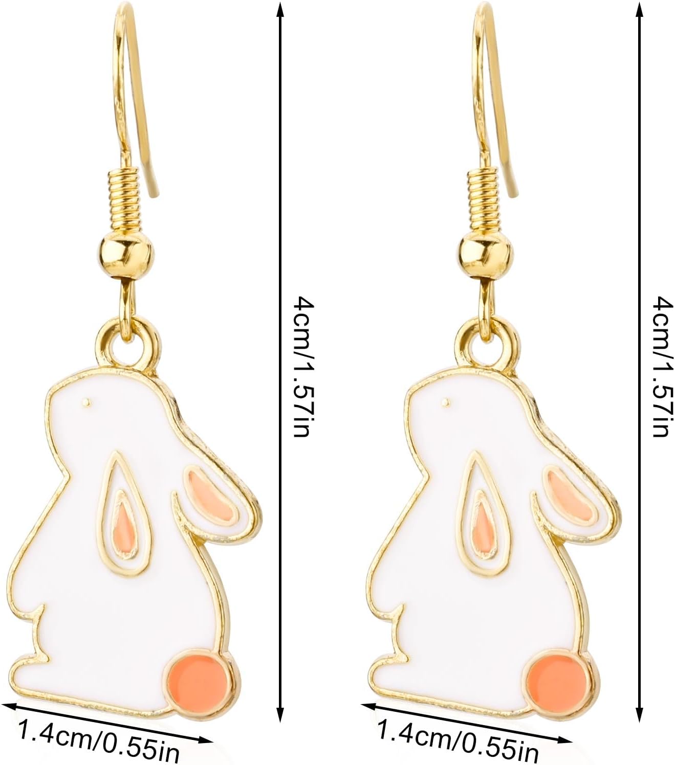 Easter Bunny Earrings, Kawaii Rabbit Drop Earring Sweet Cute Animal Dangle Earrings Happy Easter Earrings Perfect Jewelry Gift for Women Spring Holiday Party - Image 2