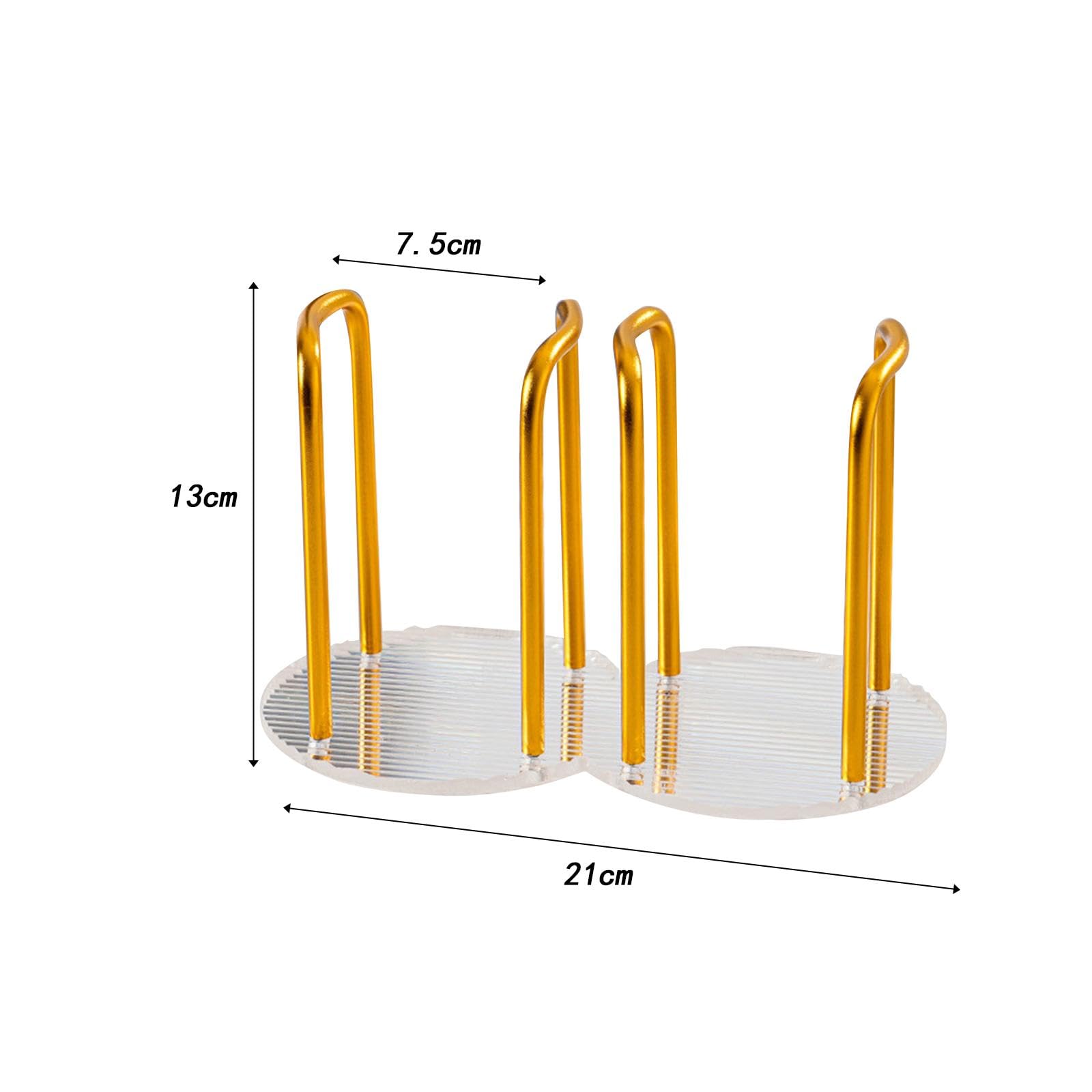 Disposable Paper Cup Holder Cup and Lid Organizer Storage Organizer Rack Paper Cup Dispenser for Breakroom Countertop Kitchen, double gold