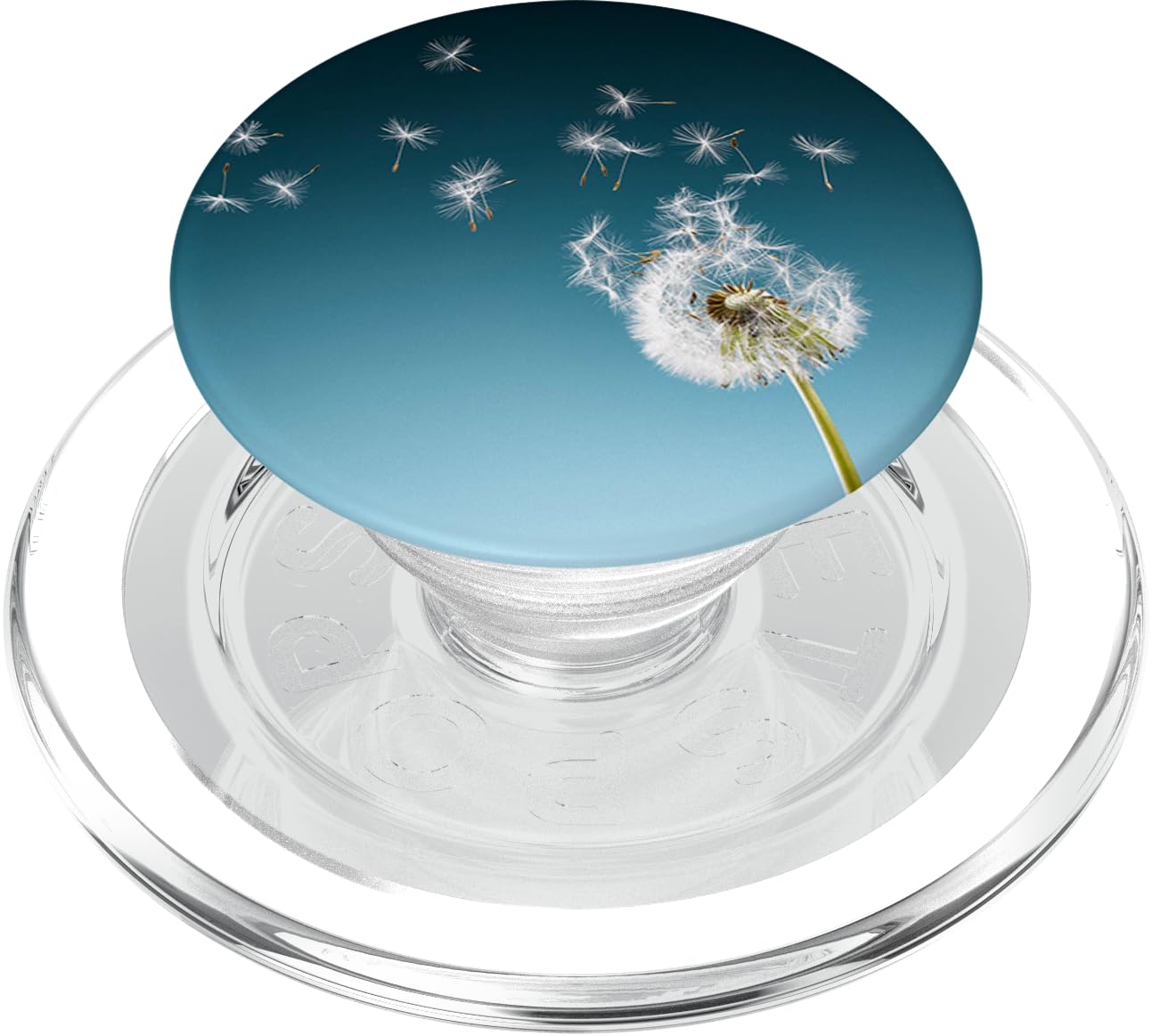 White Dandelion Flower Pop Mount Socket Cellphone Holder PopSockets PopGrip for MagSafe