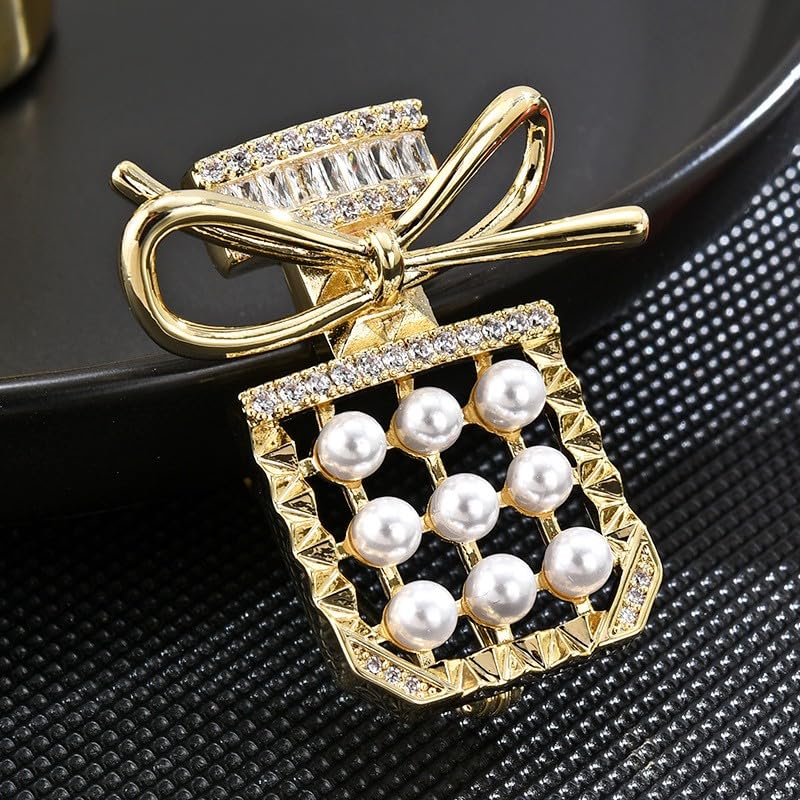 Image of Rhinestone Flower Brooch Austrian Crystal Flower Pin 18k Gold Plated Floral Brooch Lapel Pin Jewelry Mother's Day Birthday Gifts for Mom Wife