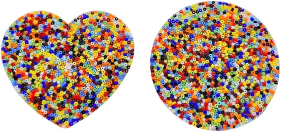 2 PCS 3.4″ Heart and Circle Picking Pad, Skin Picking Fidget Toys for Dermatillomania, Trichotillomania Fidget Toys – Pick Pad, Picking Pad for Anxiety & ADHD in Adults & Children