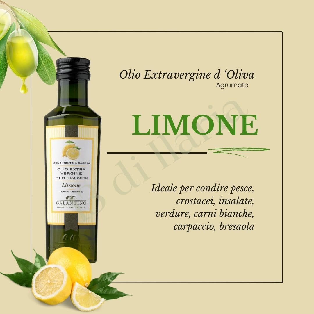 Olio Extravergine di Oliva Aromatizzato 3x100ml | Peperoncino, Basilico e Limone | Estratti a Freddo