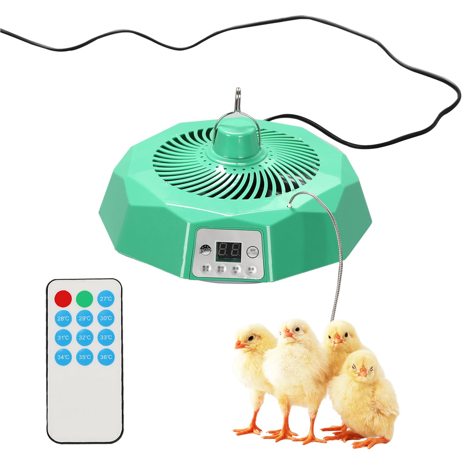 Lampa grzewcza kurnik 500 W, płyta grzewcza dla piskląt, ogrzewacz piskląt, lampa grzewcza z regulacją wysokości powierzchni grzewczej do 3 m, ogrzewanie kurnika, inteligentna lampa grzewcza dla