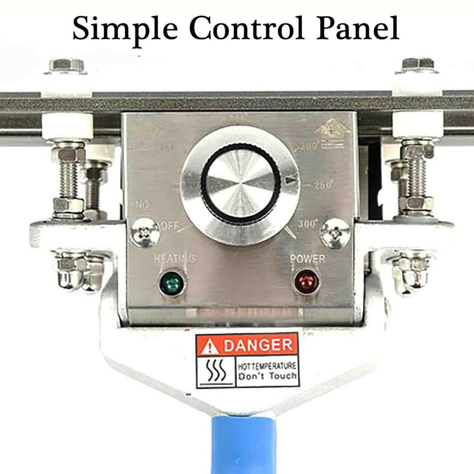 Sellador térmico de mano para bolsas de plástico con temperatura y longitud ajustables, ideal para almacenamiento de alimentos y conservación fresca