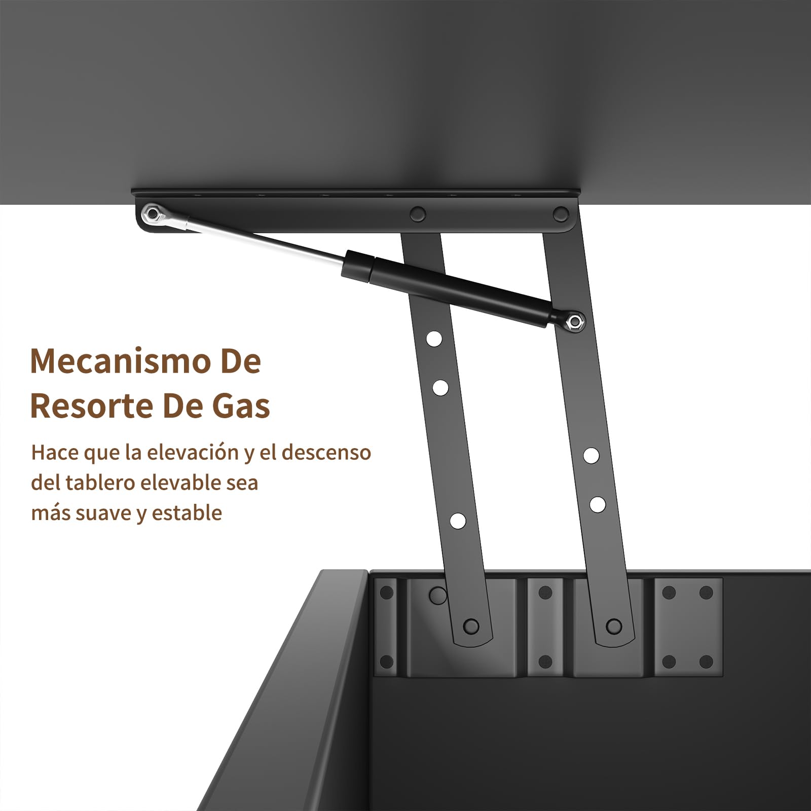 Mesa de Centro Elevable y Extensible, Mesa de Centro Salon con 3 Cajones y Espacio de Almacenamiento Oculto, Mesa de Café o Mesa de Comedor, Adecuada para Sala y Oficina, Negro