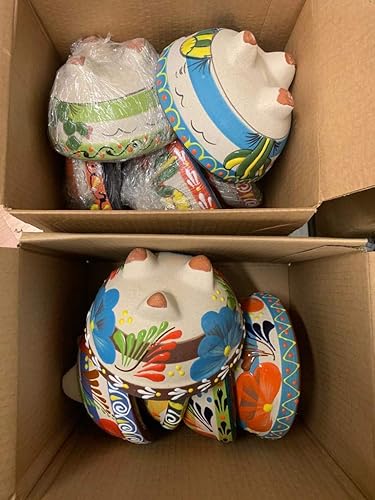 Miniatura 2 de Hecho en México pintado a mano molcajete guacamole plato para servir plato de fiesta / decoración original mexicana manual Salsa Clay De Barro