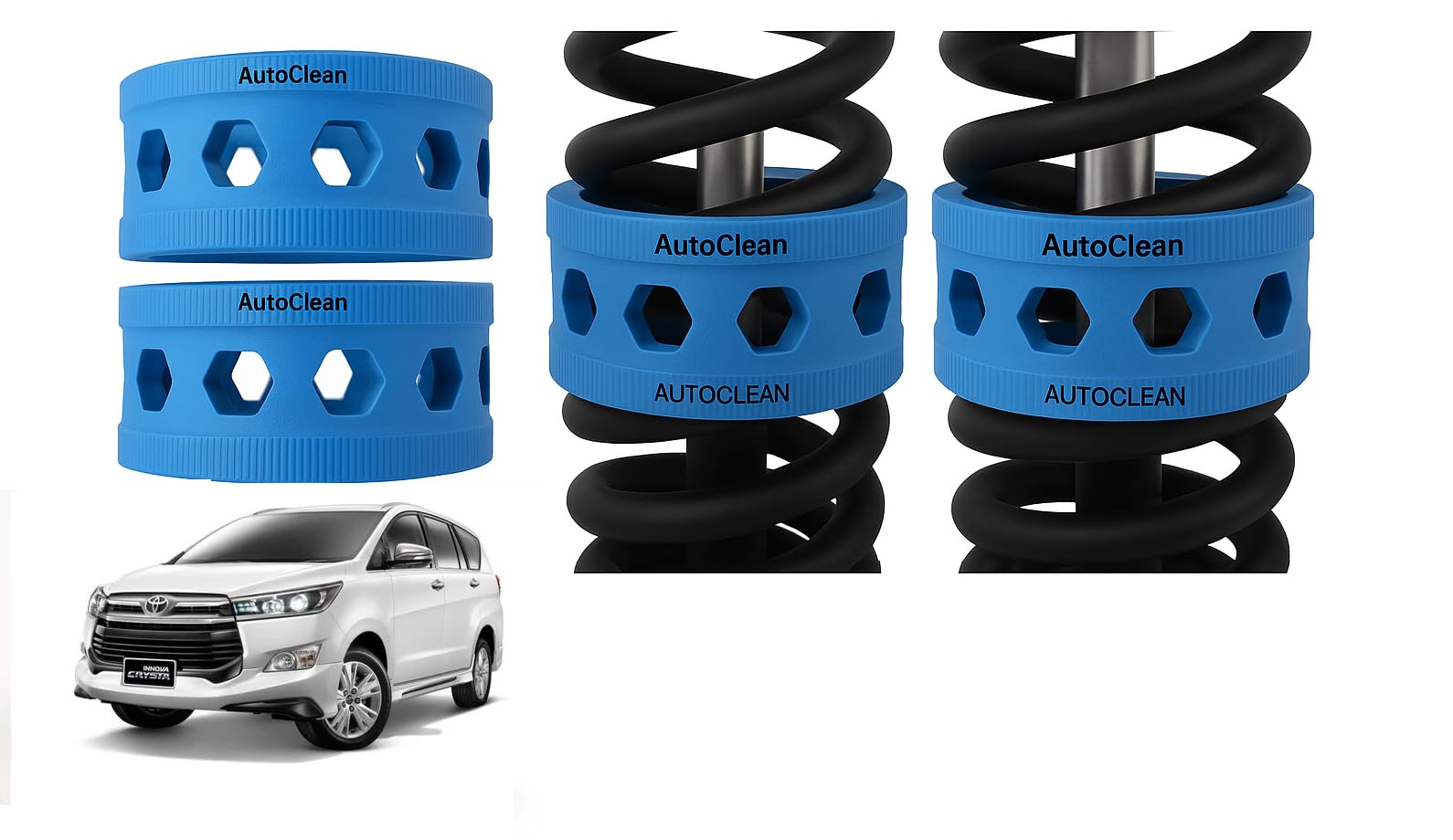 Autoclean Rear Coil Spring Rubber Buffer Kit for Innova Crysta | Size D | Increases Car Height, Shock Absorber & Suspension Stabilizer Cushioner-picture-32