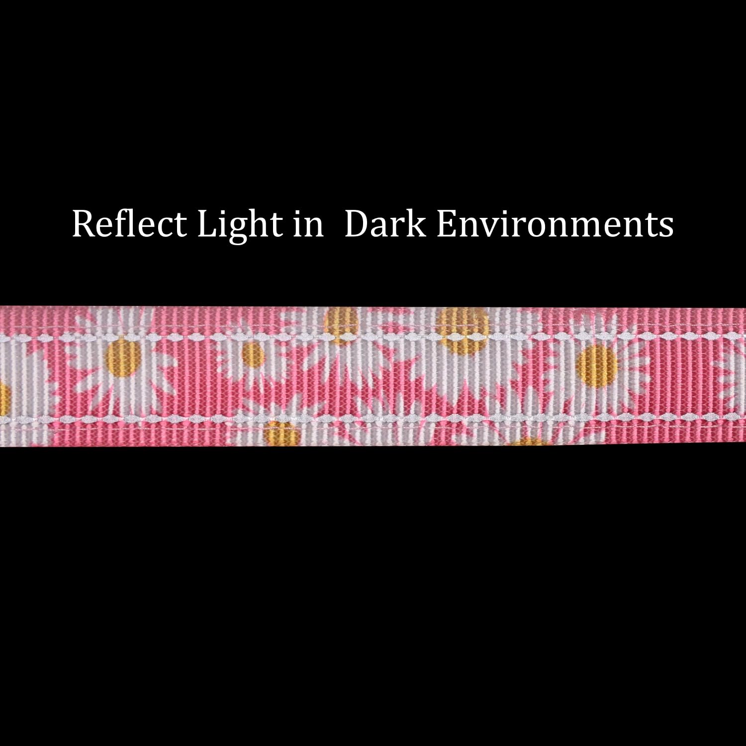 Hands Free Dog Leash, No Pull Bungee Dog Running Waist Leash, with Car Seat Belt, Reflective Stripes, Heavy Duty for Medium and Large Dogs. (Daisy Pink, Large) - image 7