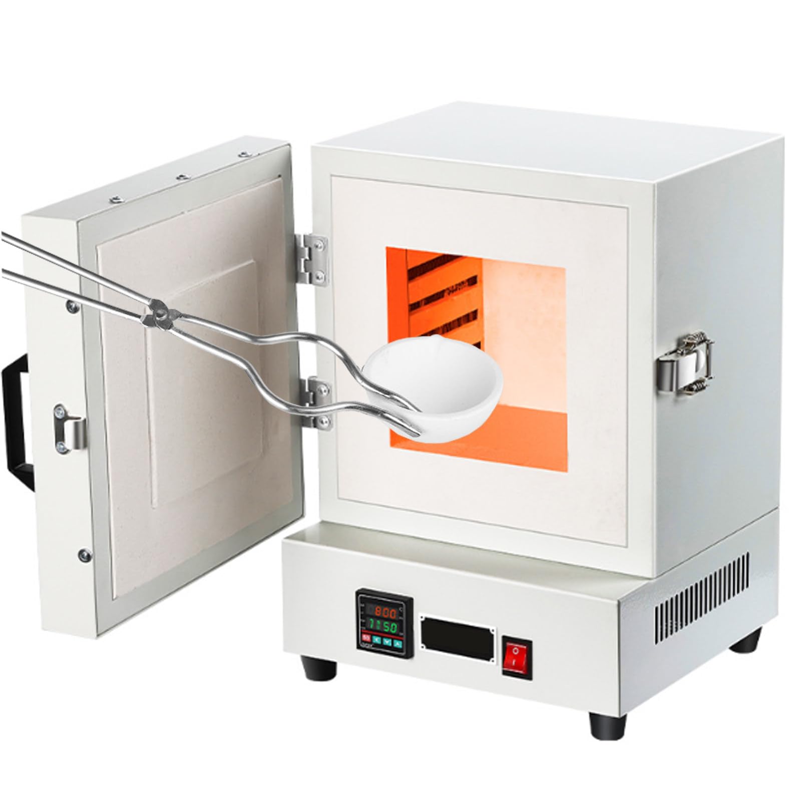Horno de mufla calefactora de cuatro lados, horno eléctrico de 2000 W, máx. Temperatura constante de 1150 °C/2102 °F, for uso en hornos de sinterización y fundición