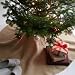 Firefly Imports Christmas Burlap Tree Skirt Under The Tree, 60-Inch