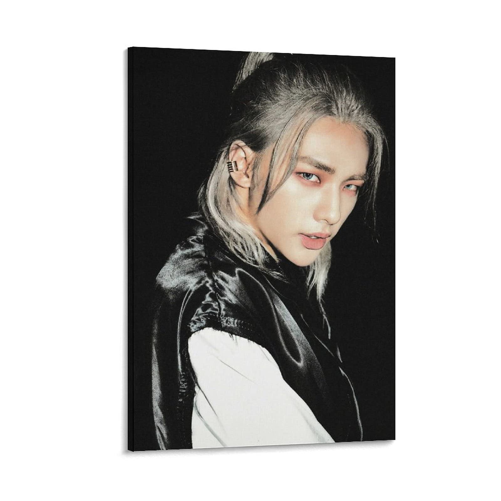 Hellove Frame-Style1 Kpop Stray Kids Group Poster Hwang Hyun-Jin Canvas Art Poster And Wall Art Picture Print Modern Family Bedroom Decor Posters 08X12inch(20X30cm)